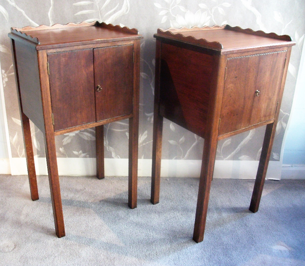 Pair of Georgian Style Bedside Cupboards